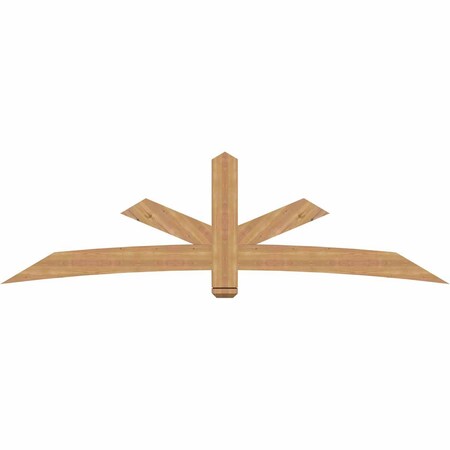 Ekena Millwork Alberta Smooth Timber Gable Bracket, Western Red Cedar, 96"W x 28"H x 3 1/2"D x 5 1/2"F, 7/12 Pitch GBW096X28X0406ALB00SWR